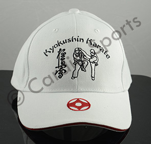 Kyokushin karate cap pet wit en zwart